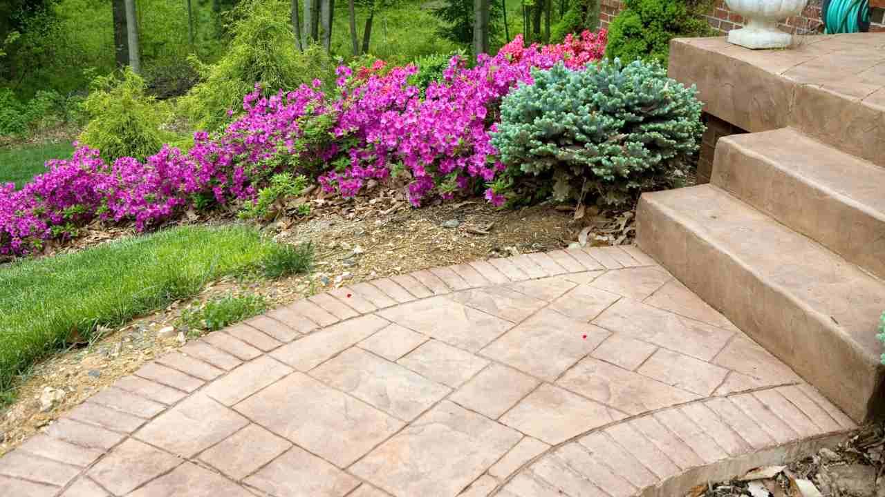 Stamped concrete driveways 