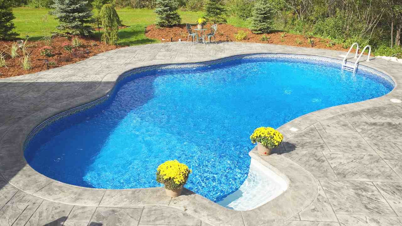 stamped concrete pool decks