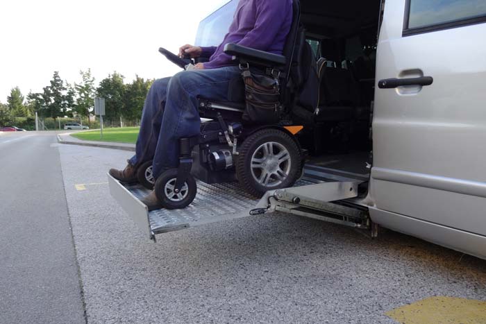 Man in Wheelchair on Accessible Van — East Peoria, IL — ADA Total Access, Inc.