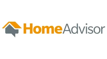 HomeAdvisor screened and approved badge. Includes "1 Year," orange ribbon, logo, and checkmark.