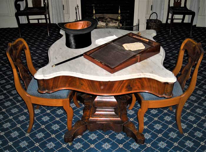 john wood mansion interior table