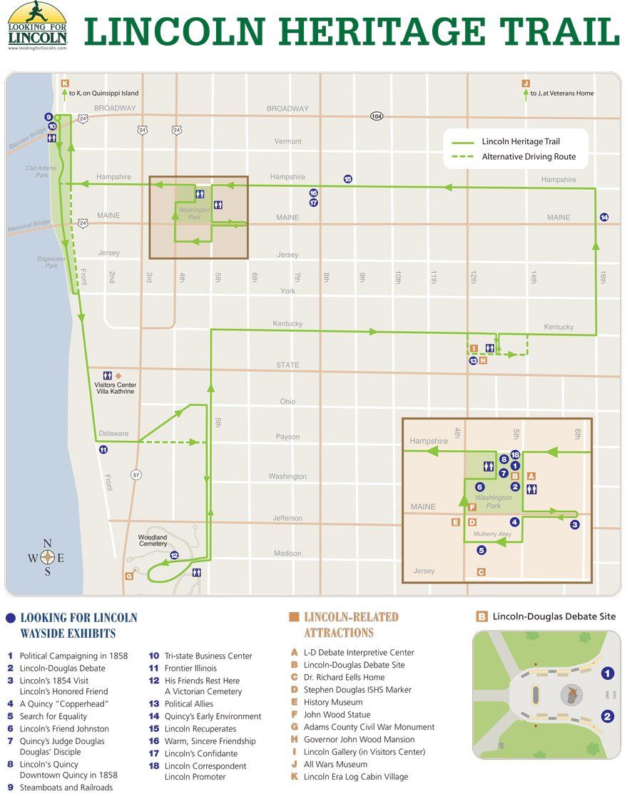 lincoln  heritage trail map