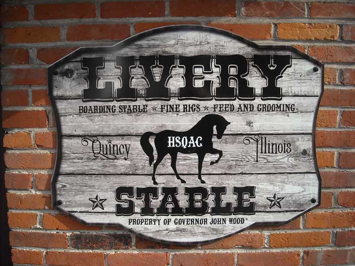 livery stable sign