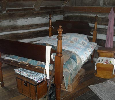 log cabin bed