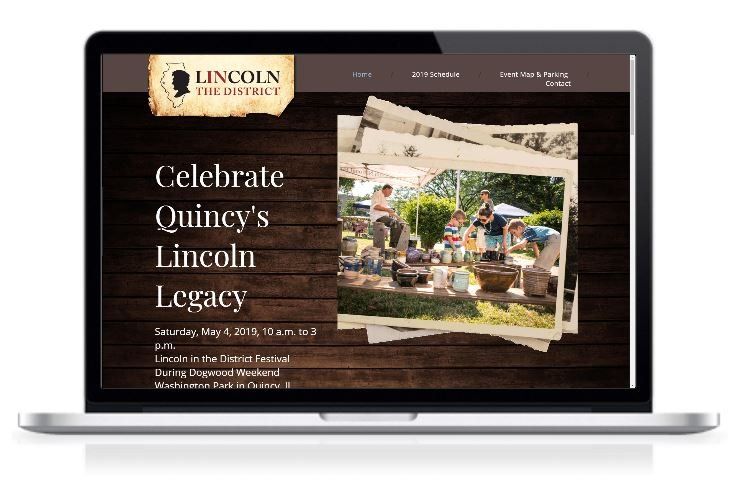 lincoln in district website on computer