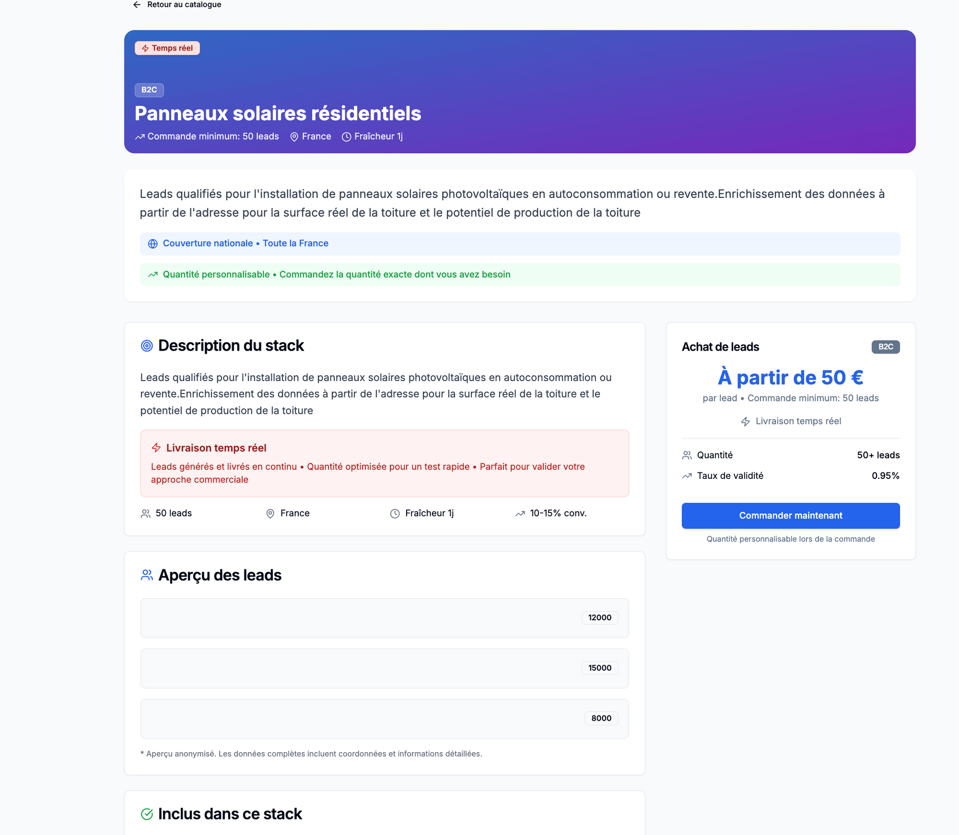 Plateforme d'achat de leads à la performance