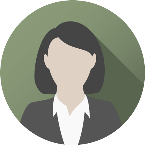 An icon of a woman without a face in a green circle