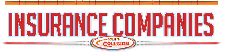 Insurance Companies text in red and gray with a small Collision logo underneath