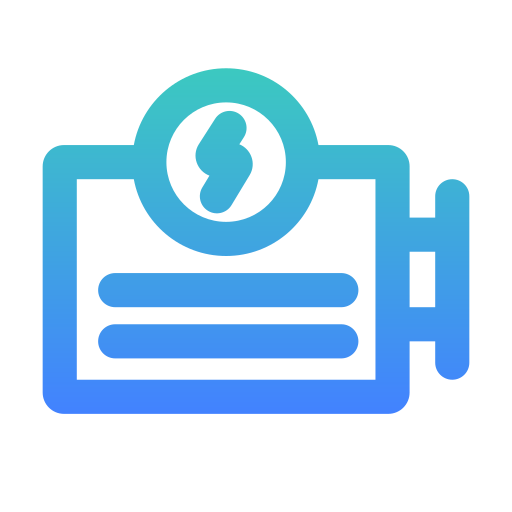 A blue icon of a wallet with a coin on it.