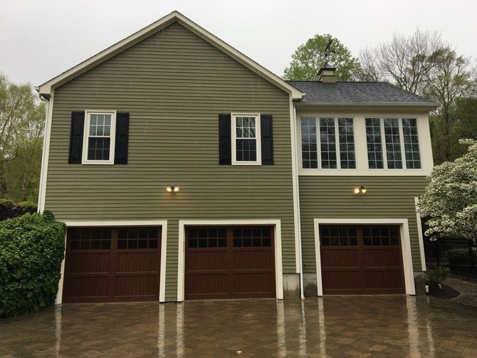 Two car wooden garage