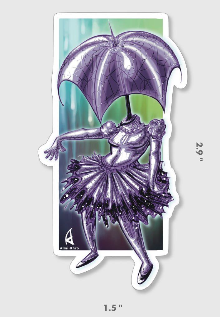 Umbrella Head Sticker