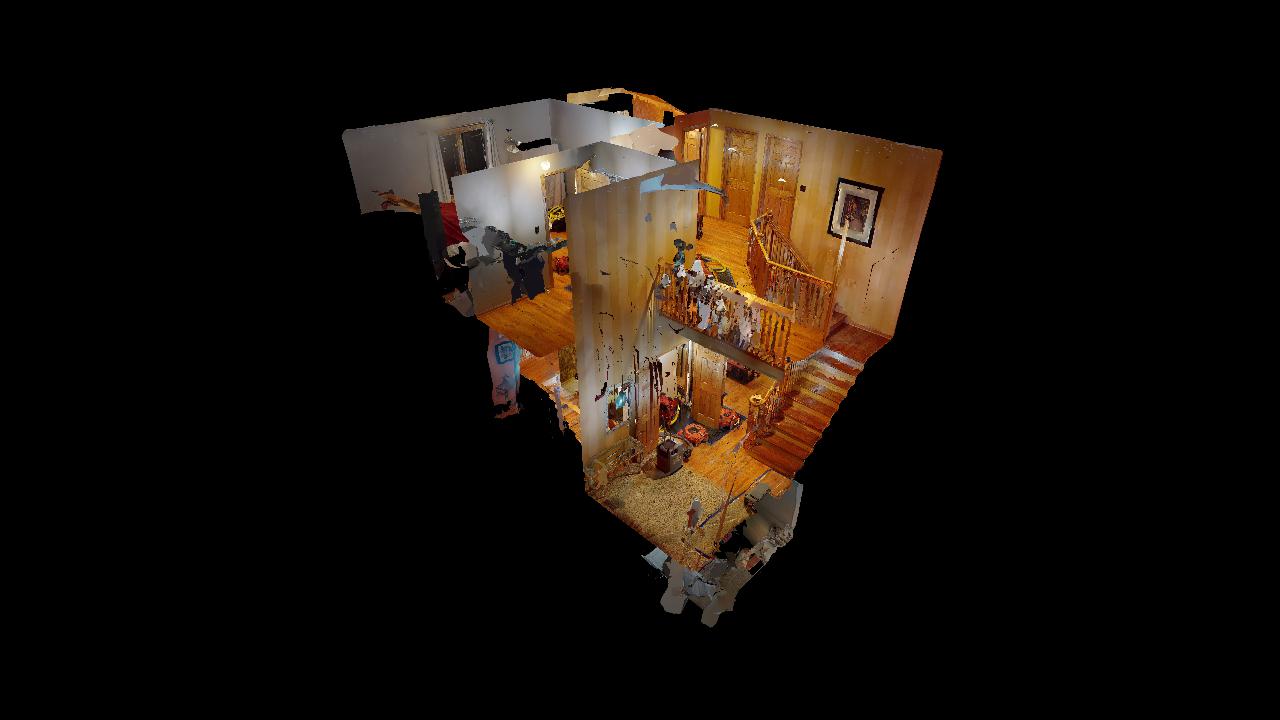 It is a 3d model of a house with a lot of furniture.