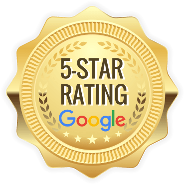 five star google rating badge