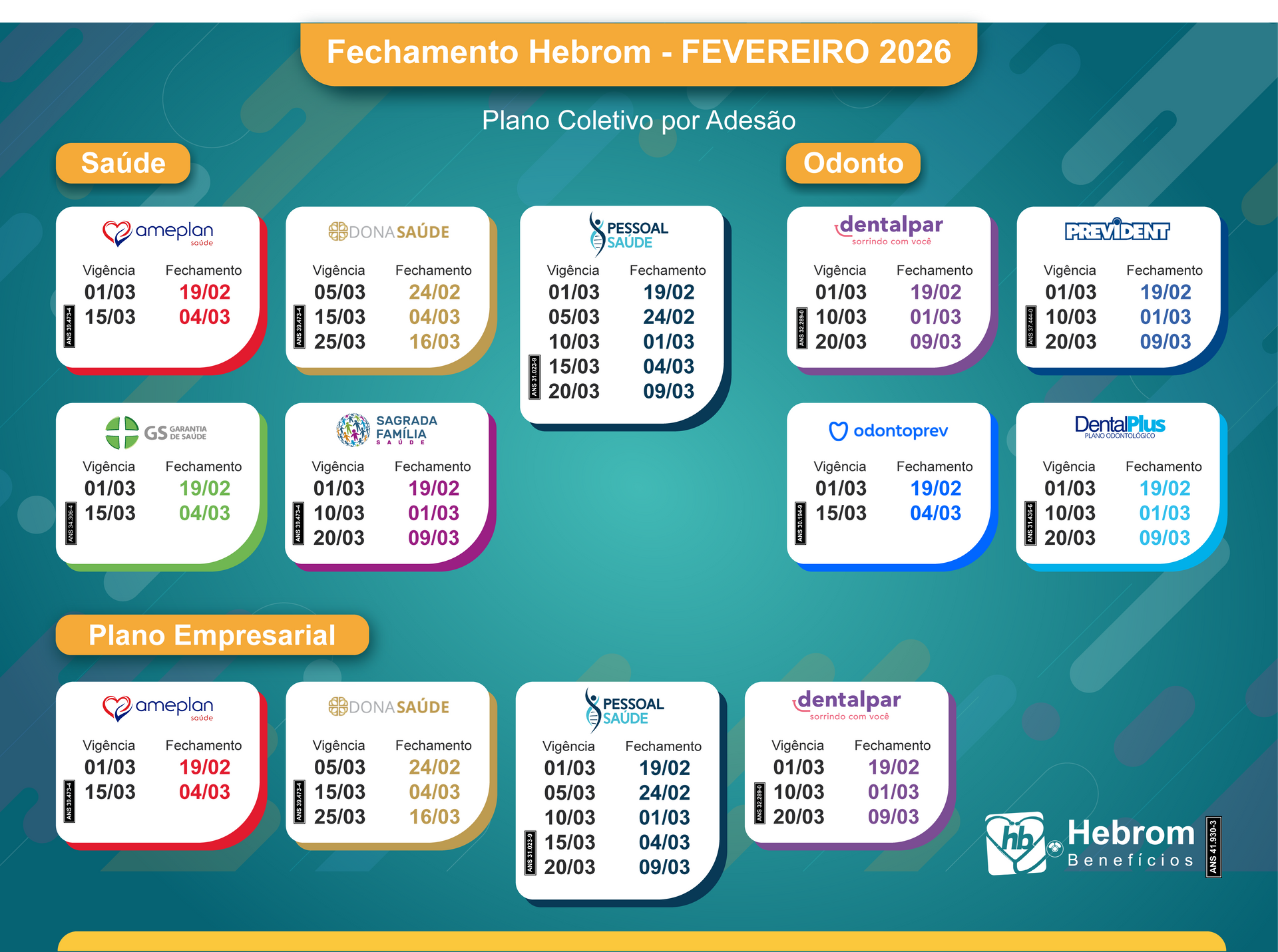 banner informativo com vigencias dos planos