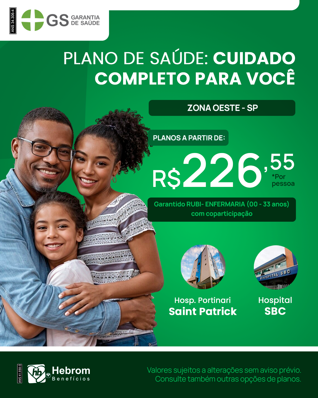 Post do plano Garantia de Saúde com o valor a partir de R$ 159,09