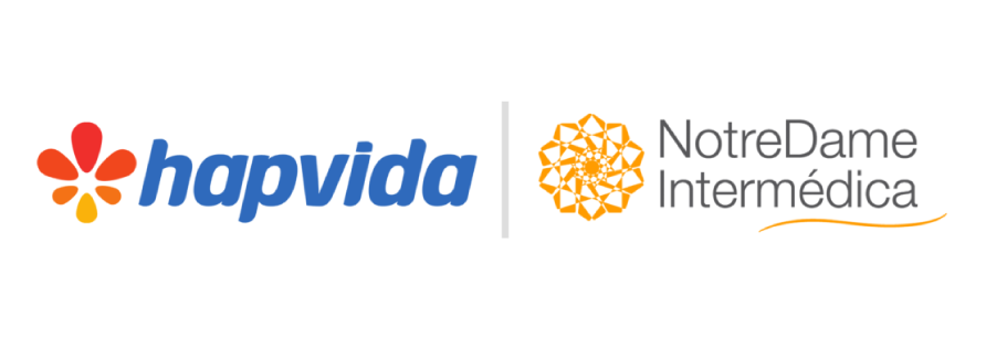 O logotipo da odontoprev tem um coração no meio.