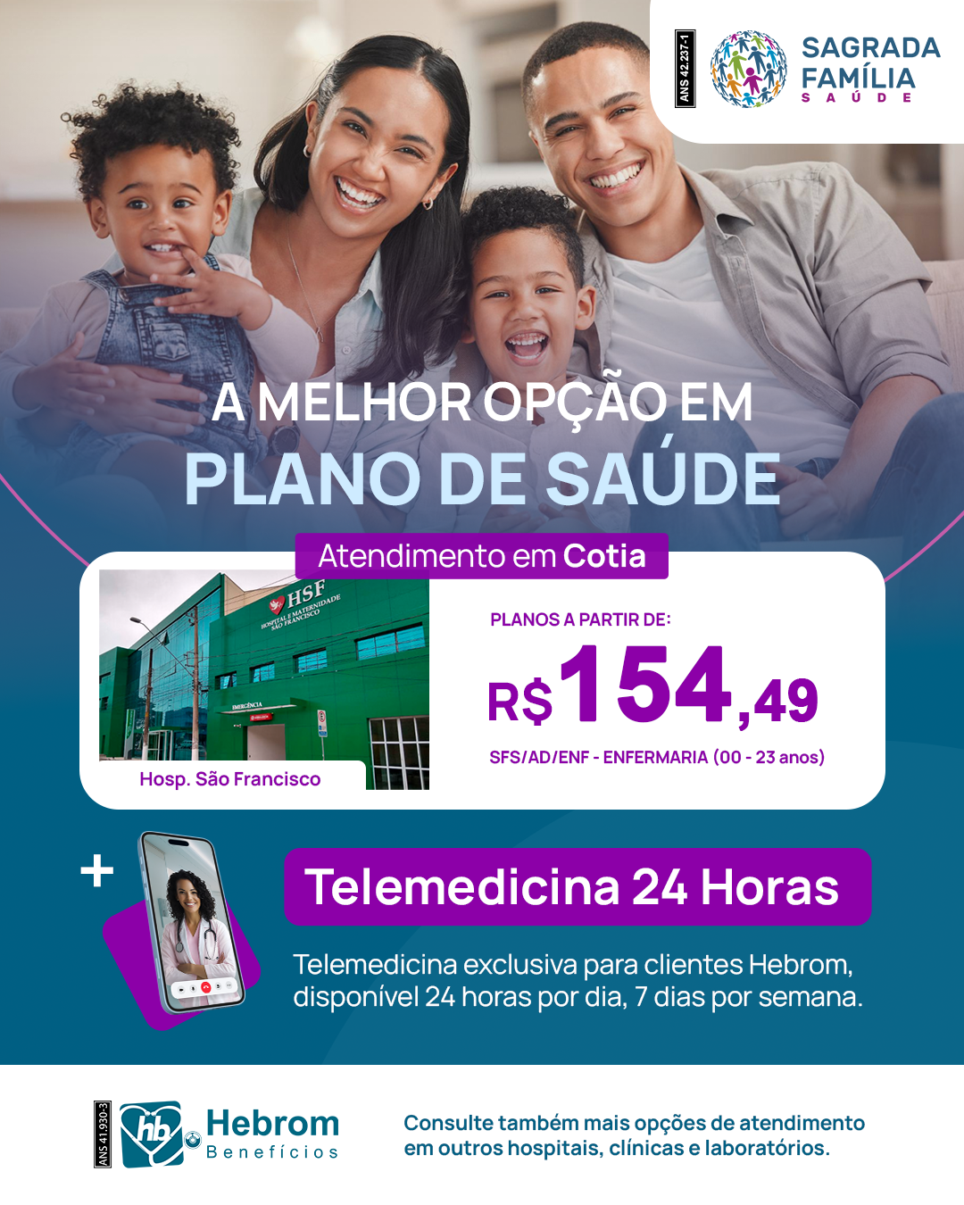 Post do plano Santa Casa de Mauá com o valor a partir de R$ 148,02