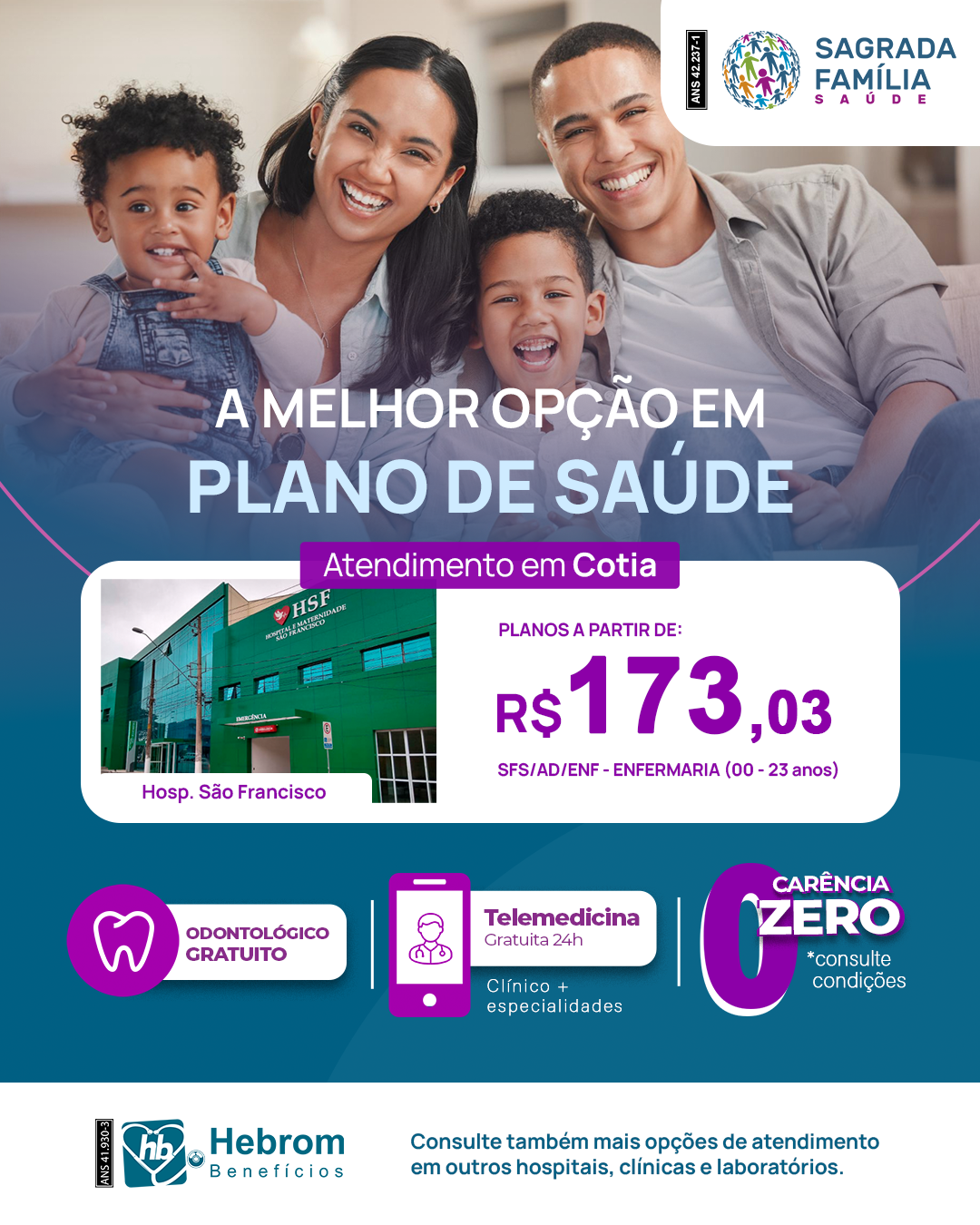 Post do plano Santa Casa de Mauá com o valor a partir de R$ 148,02