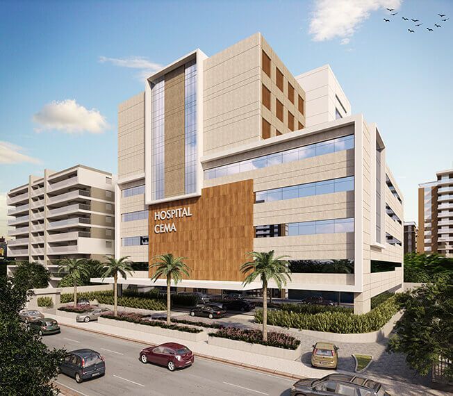 Um grande edifício laranja com uma placa azul que diz santa casa