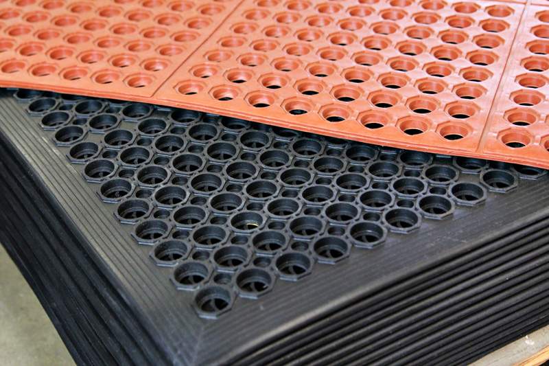 Warehouse Mat — Black and Orange Drainage Mat in Lane County, OR