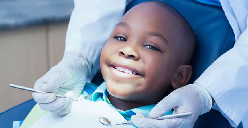 Family Dentist — Boy in a Dental Clinic in Solon, OH