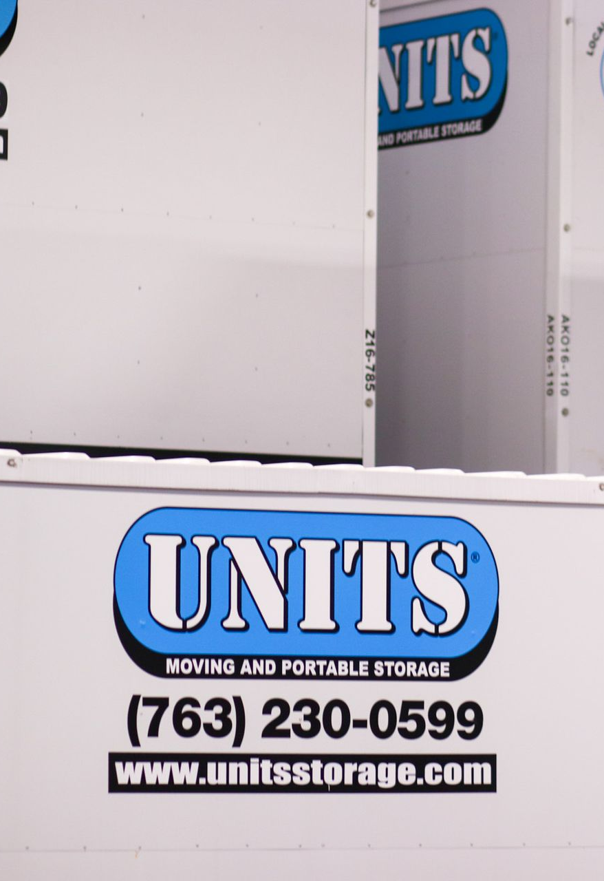 White storage containers stacked, with 