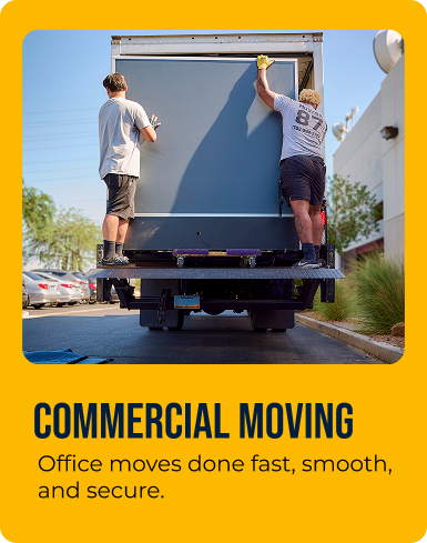  Office furniture and equipment being moved by professionals.