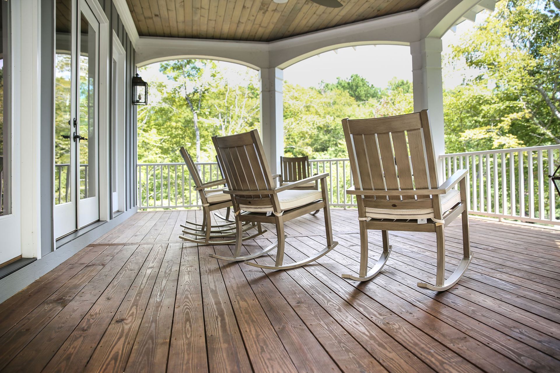 Photo of rocking chairs on a porch - click to view availability
