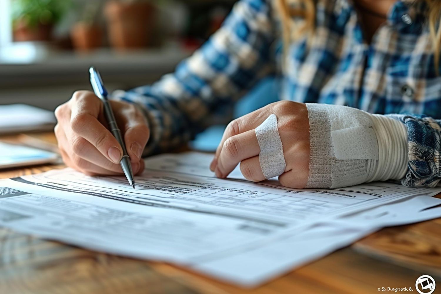 A police officer is giving a ticket to a man in a car.