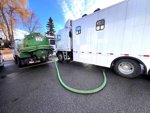 Mobile toilet units for movies and events.