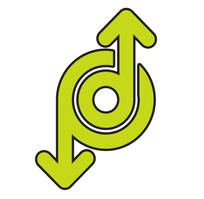 A green icon with two arrows pointing in opposite directions.