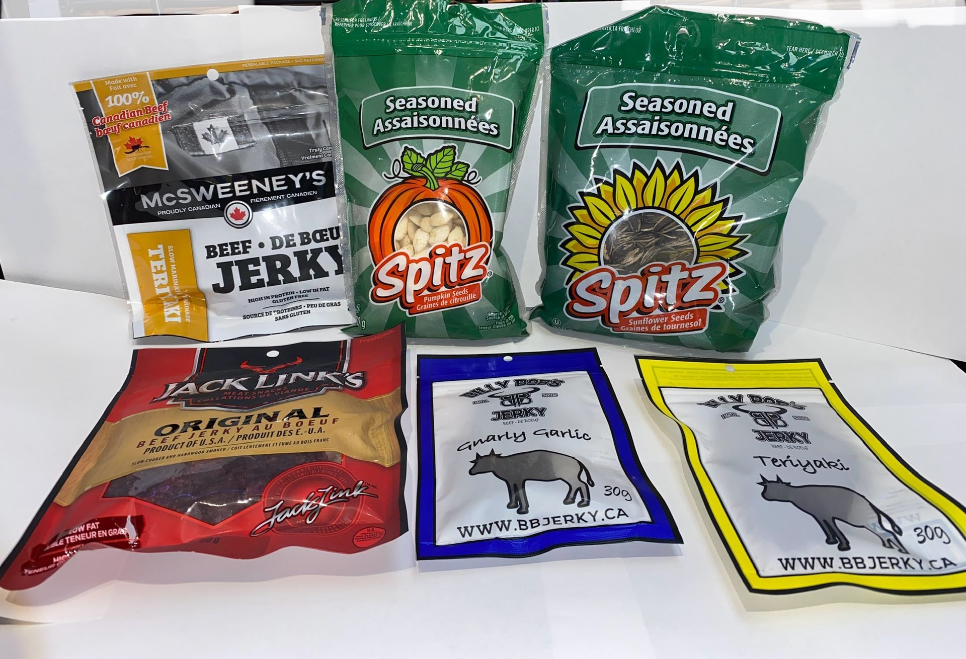 savoury snacks and meat