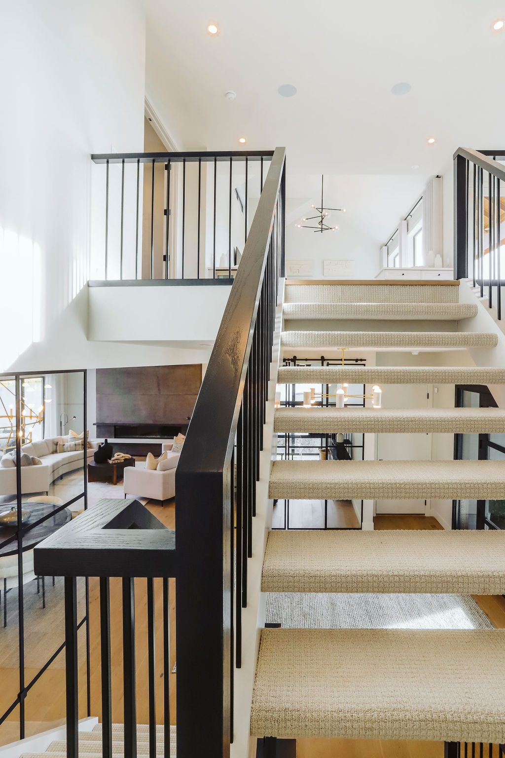 A staircase leading up to the second floor of a house.