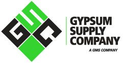 The logo for gypsum supply company is a gms company.