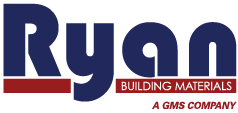 The logo for ryan building materials a gms company