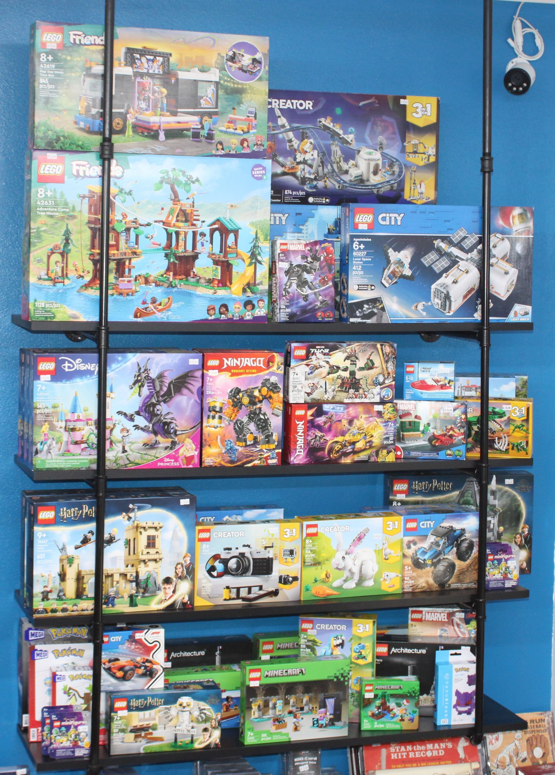 A red and white lego city logo on a white background