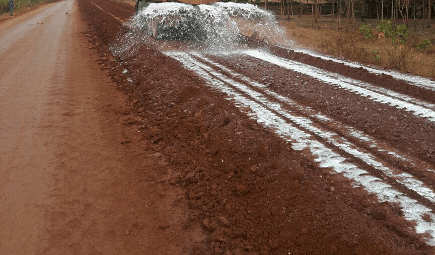 Dust Stabilization at Texas Road and Sign Supply