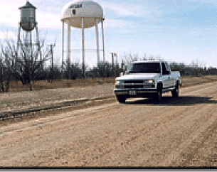 truck on dirt road
