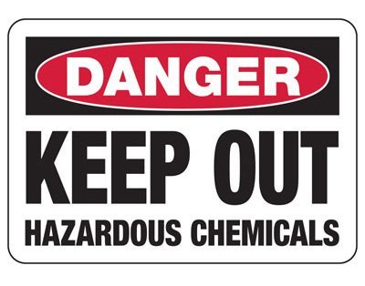 Danger Hazardous Materials sign at Texas Road & Sign Supply
