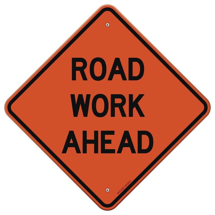 Picture of a Road Work Ahead sign at Texas Road & Sign Supply