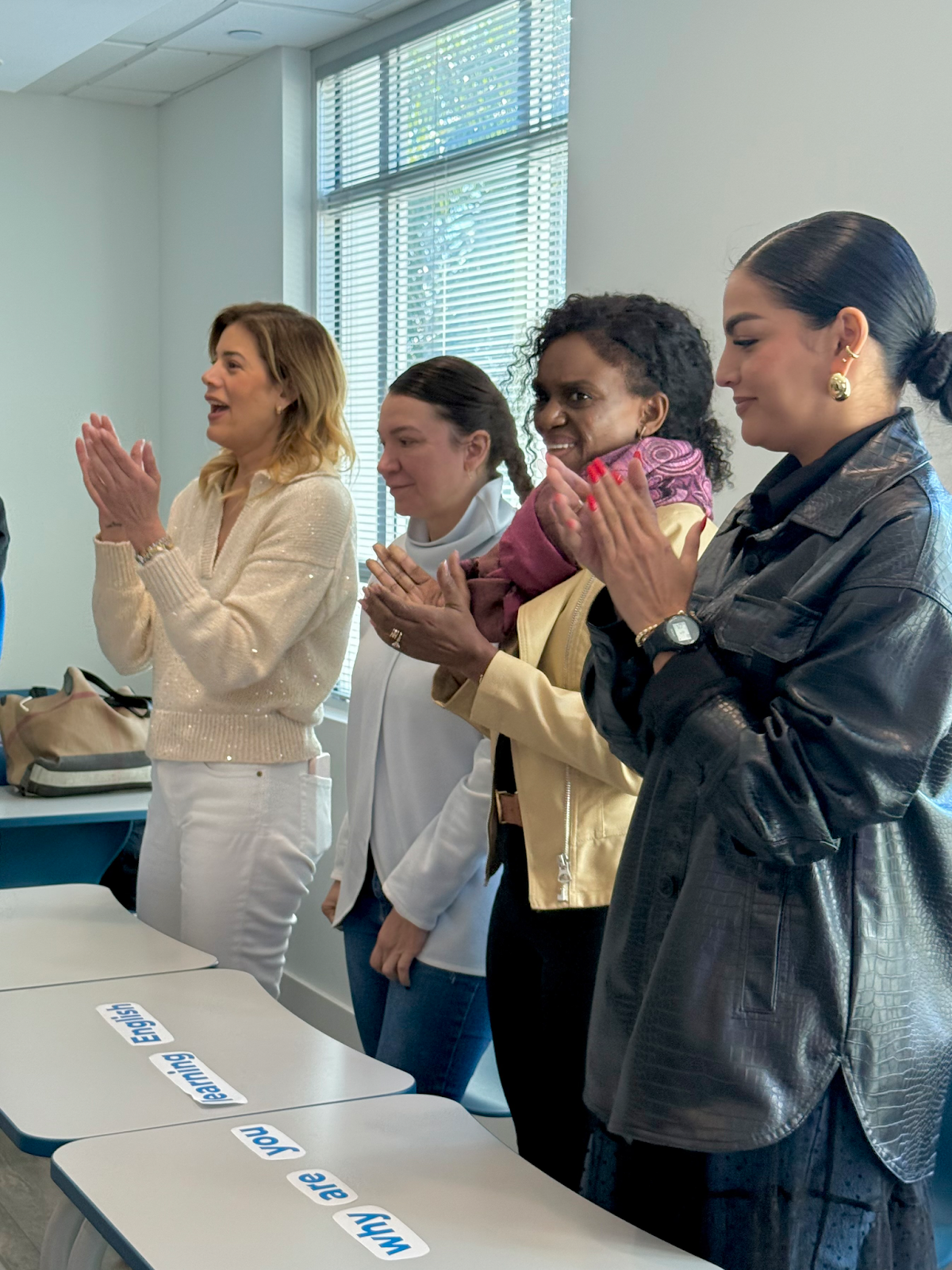 Language students interacting in a classroom in Miami-Fort Lauderdale