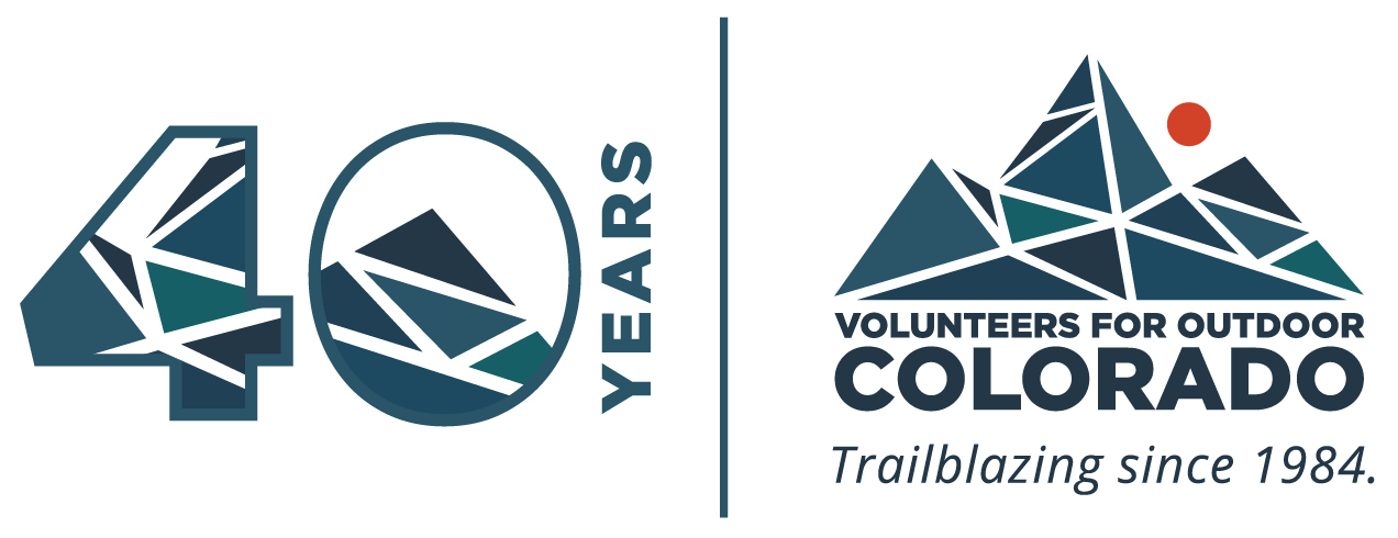Volunteers For Outdoor Colorado 40th Anniversary logo