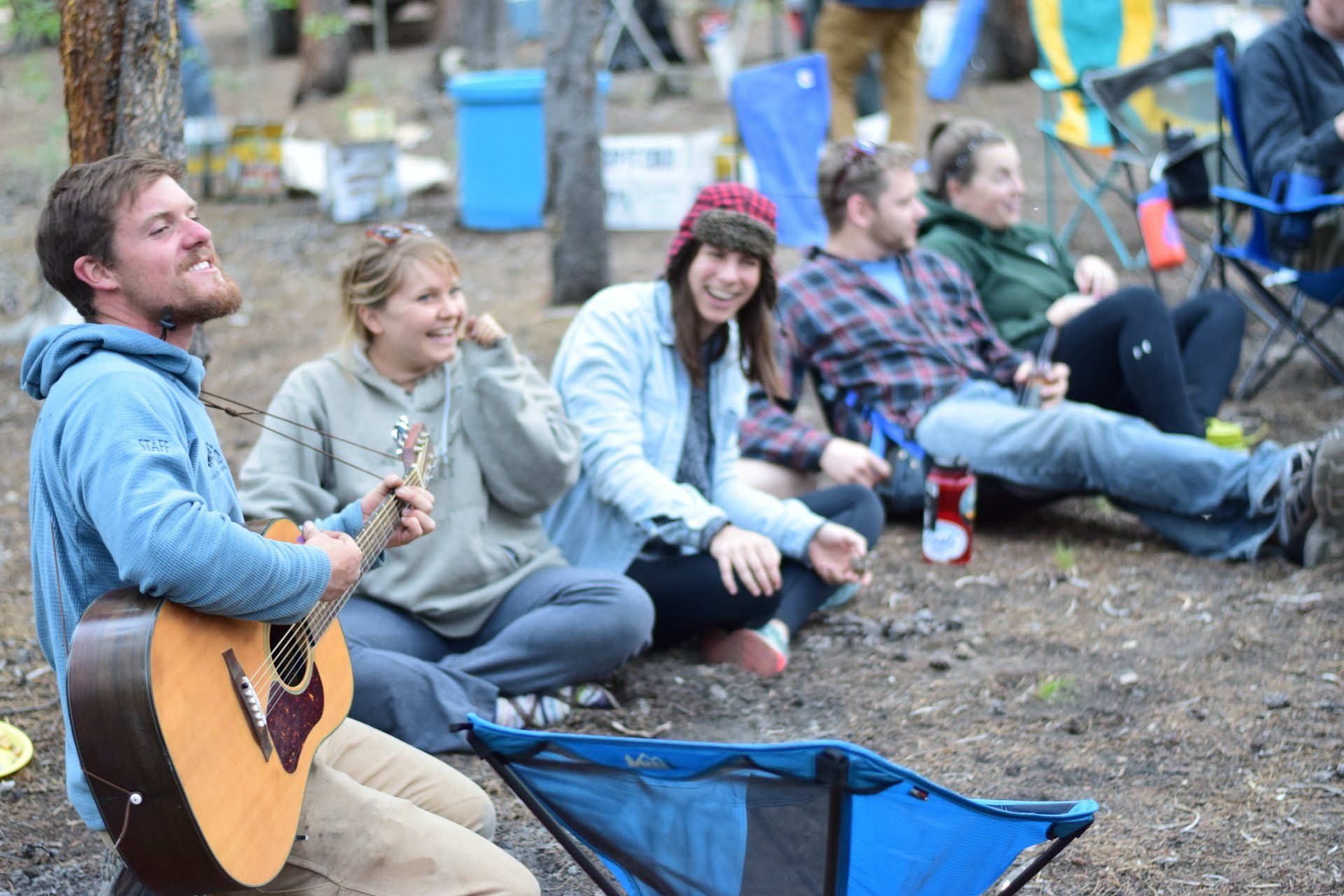 music at the camp site