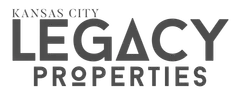 Kansas City Legacy Properties logo in dark gray lettering on white background.