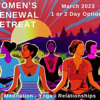 An advertisement for a women 's retreat in march 2023