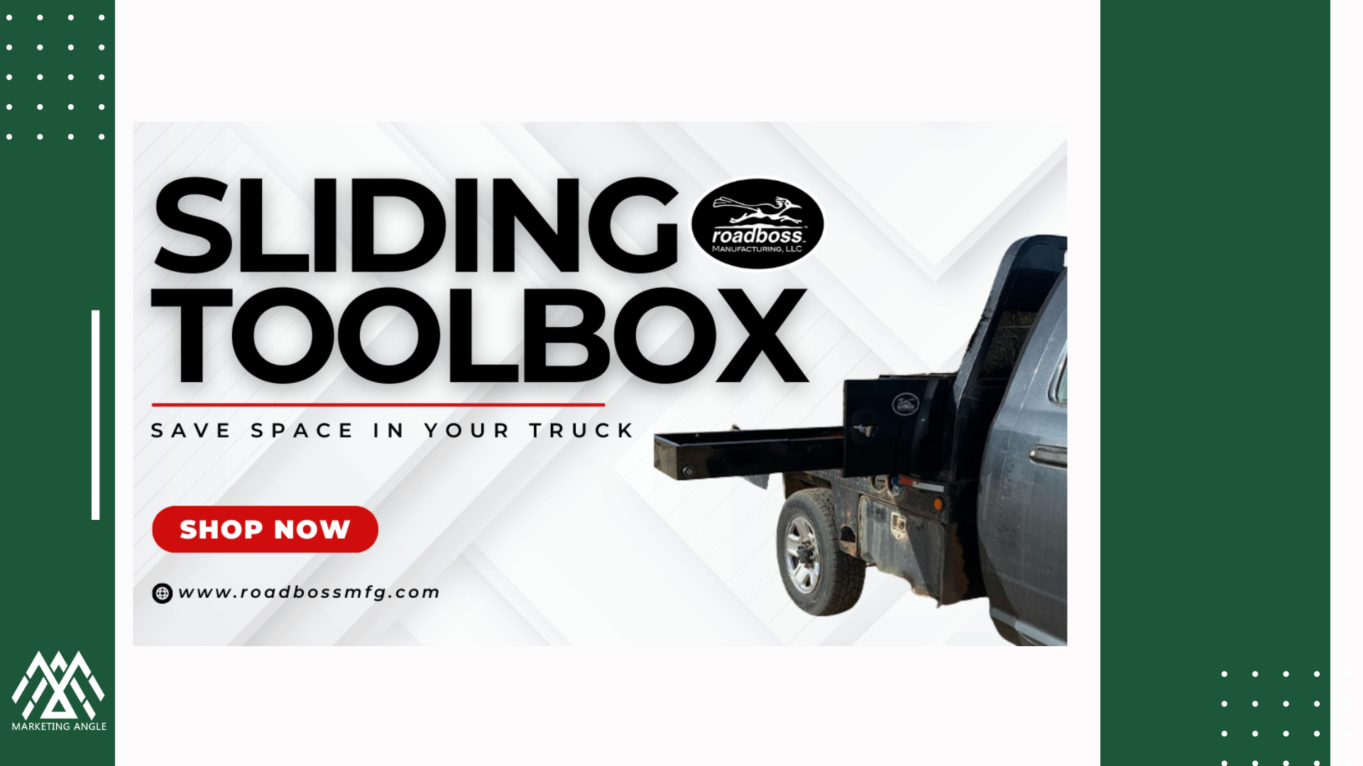 A sliding toolbox is being advertised on a website.