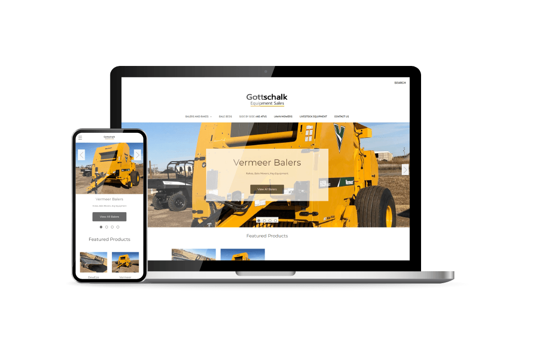 E-commerce website for equipment sales