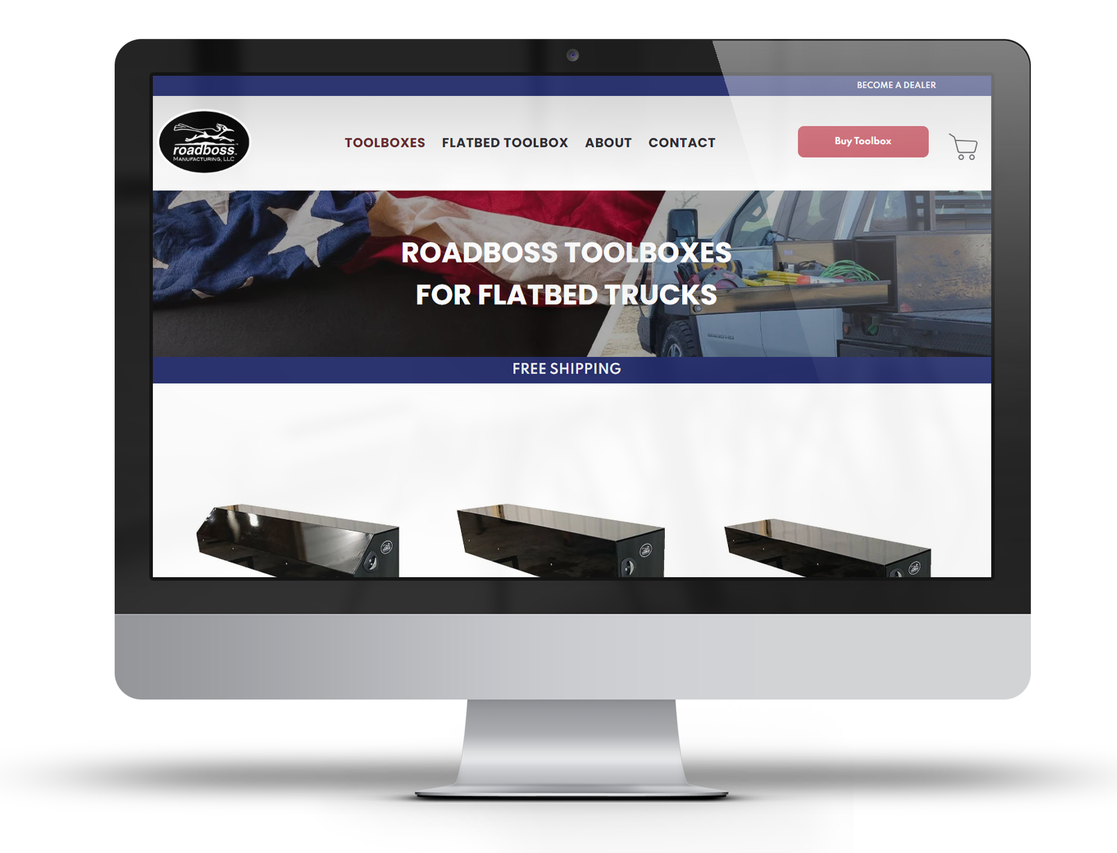 website development and e-commerce website for agriculture equipment manufacturer for Roadboss Toolbox manufacturer