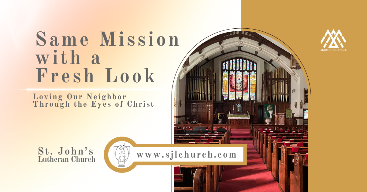 st. johns lutheran church nave and stained glass windows