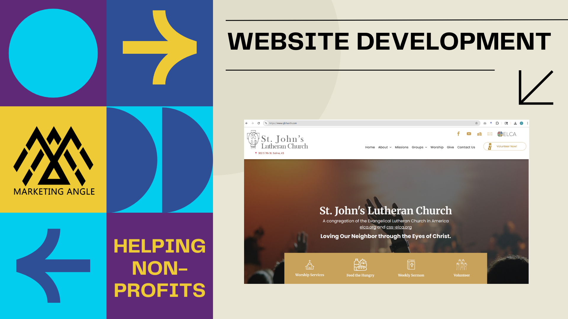 non profit marketing website design